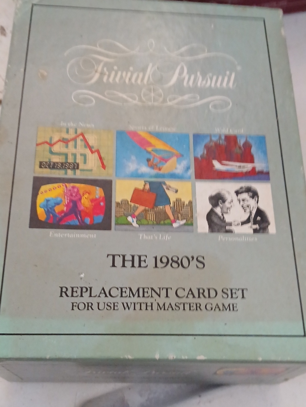 Trivial Pursuit The 1980's Replacement Card Set - Light Teal